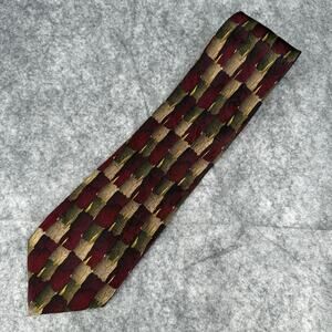 J. Garcia Collection 14 Like A Twittering Silk Tie Burgundy Gold 60 Long 4 Wide